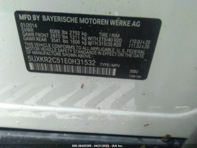 5UXKR2C51E0H31532 BMW X5 Sdrive35i