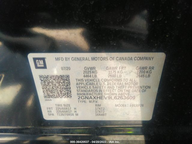Chevrolet EQUINOX LS 2020 2GNAXHEV9L6263609 Image 9