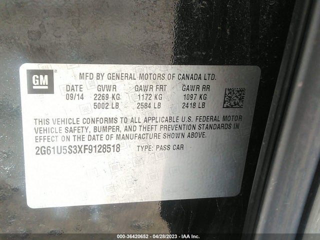Cadillac Xts Livery Package 2015 2G61U5S3XF9128518 Image 9