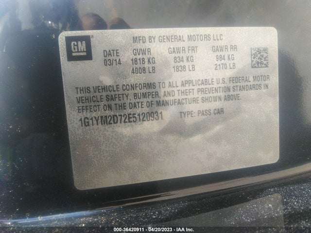Chevrolet Corvette Stingray Z51 3lt 2014 1G1YM2D72E5120931 Image 10