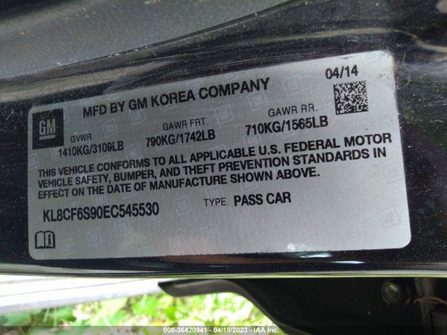 Chevrolet Spark Lt 2014 KL8CF6S90EC545530 Image 10