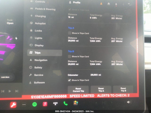 5YJ3E1EA6MF866668 Tesla Model 3 Standard Range Plus