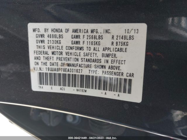 19UUA8F78EA001627 Acura Tl Advance