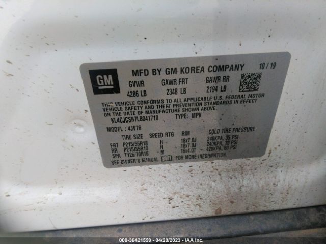 KL4CJCSB7LB041710 Buick Encore Essence