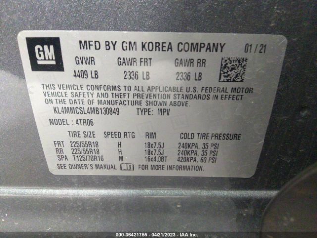 KL4MMCSL4MB130849 Buick Encore Gx Preferred