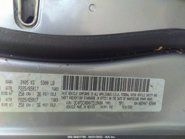 3C4PDCABXHT519494 Dodge JOURNEY SE