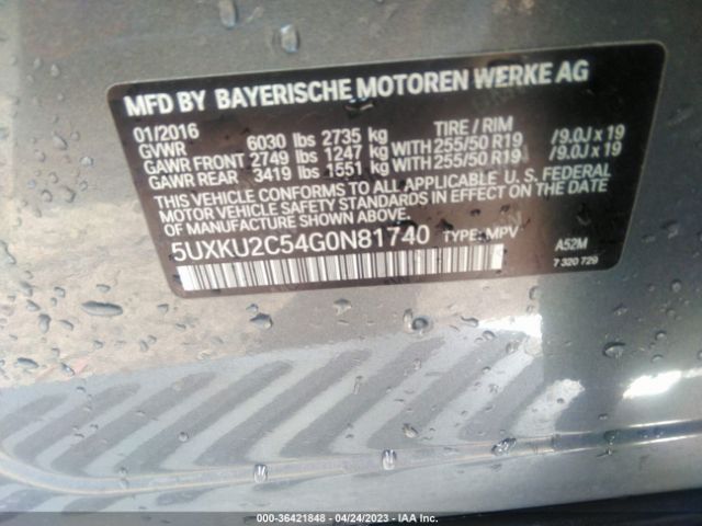 5UXKU2C54G0N81740 BMW X6 Xdrive35i