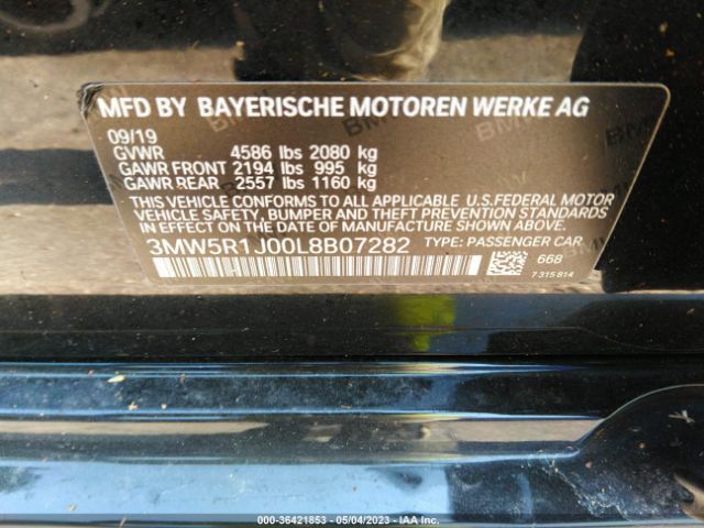 3MW5R1J00L8B07282 BMW 3 Series 330i