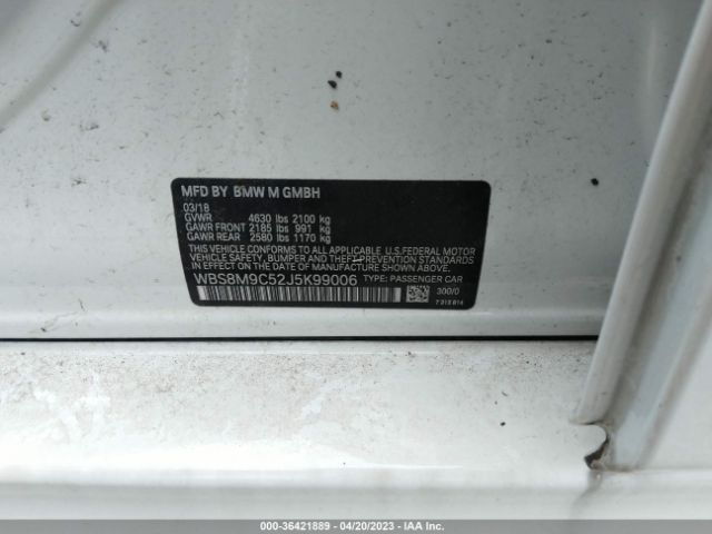 WBS8M9C52J5K99006 BMW M3