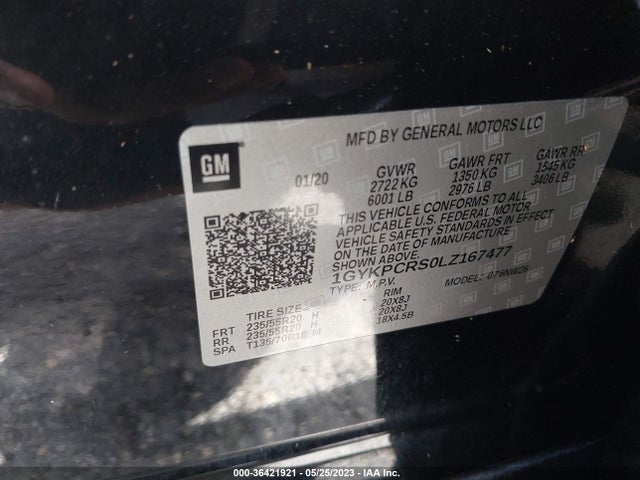 1GYKPCRS0LZ167477 Cadillac Xt6 Fwd Premium Luxury