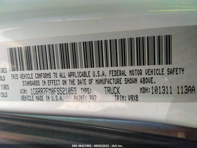 1C6RR7FM0FS521059 RAM 1500 Tradesman