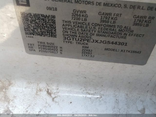 3GTU2PEJXJG544301 GMC Sierra 1500 Denali