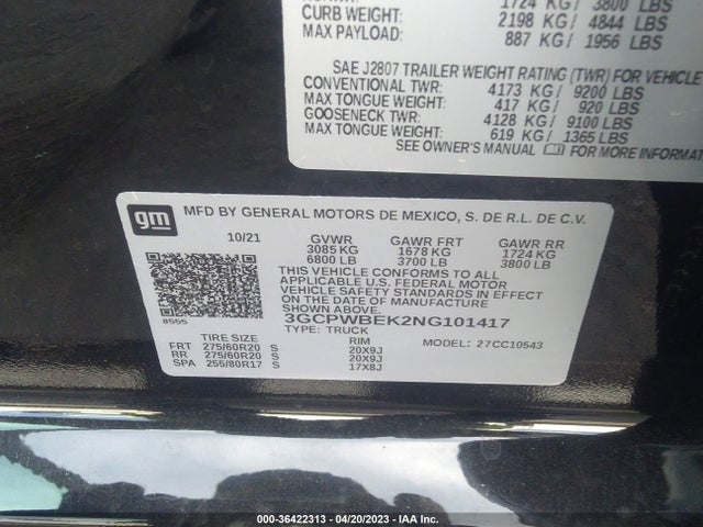 Chevrolet Silverado 1500 Ltd Custom 2022 3GCPWBEK2NG101417 Image 11