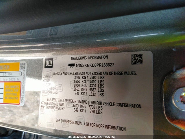 Chevrolet Tahoe Lt 2023 1GNSKNKD8PR168627 Image 9