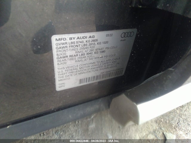 2022 Audi SQ5, VIN: WA1A4AFYXN2088444