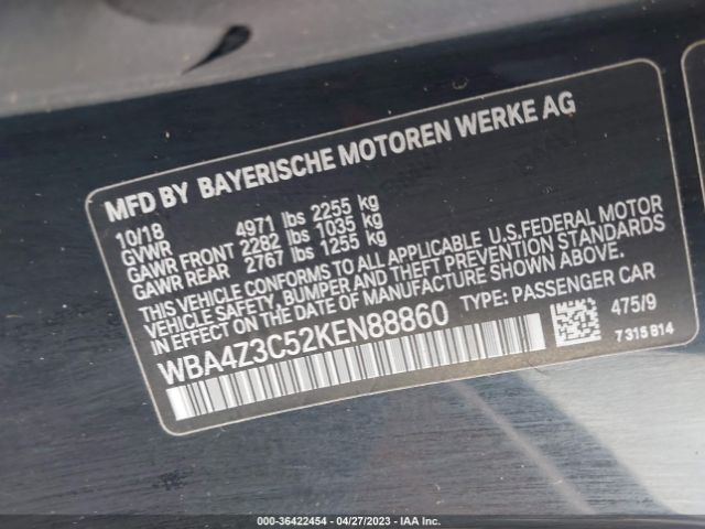 WBA4Z3C52KEN88860 BMW 4 Series 430i Xdrive