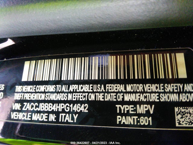 Jeep Renegade Latitude 2017 ZACCJBBB4HPG14642 Image 9