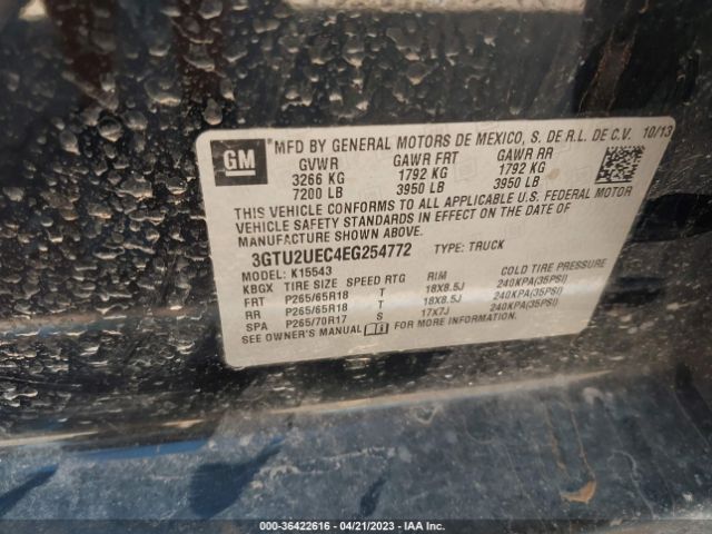 3GTU2UEC4EG254772 GMC Sierra 1500 Sle