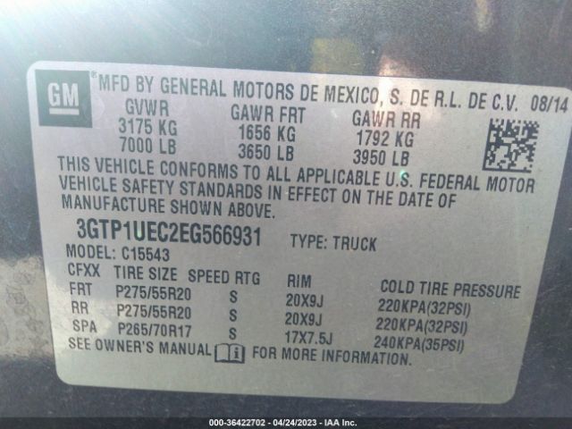 3GTP1UEC2EG566931 GMC Sierra 1500 Sle