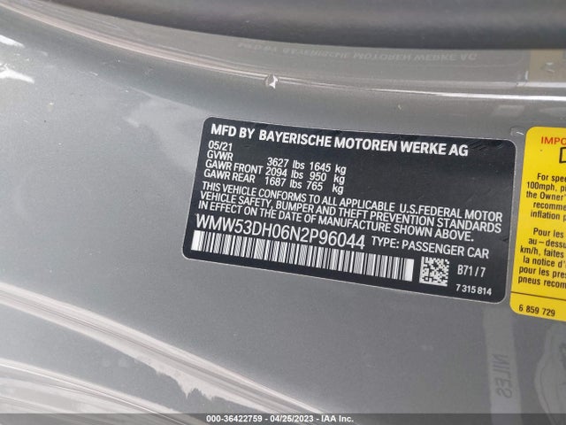 2022 Mini Hardtop, VIN: WMW53DH06N2P96044