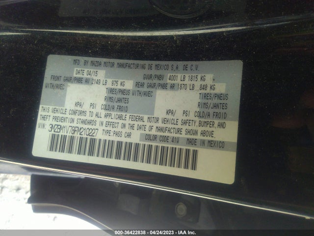 Mazda Mazda3 I Touring 2015 3MZBM1V78FM210227 Image 10