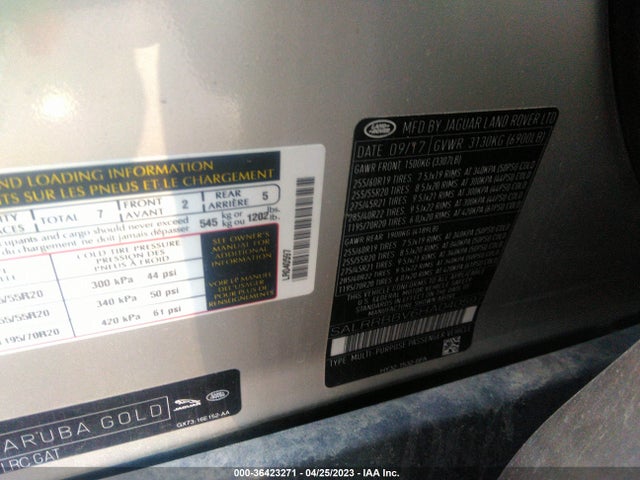 SALRRBBV6HA040597 Land Rover Discovery Hse