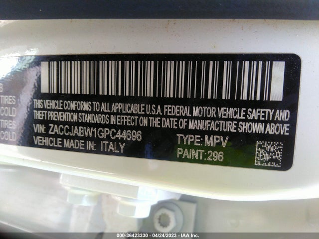 ZACCJABW1GPC44696 Jeep Renegade Latitude