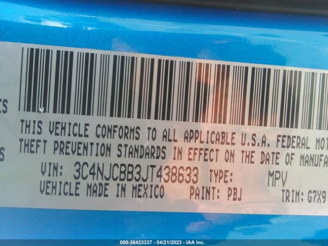 3C4NJCBB3JT438633 Jeep Compass Altitude