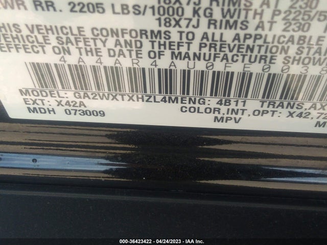 4A4AR4AU0FE003844 Mitsubishi Outlander Sport Se