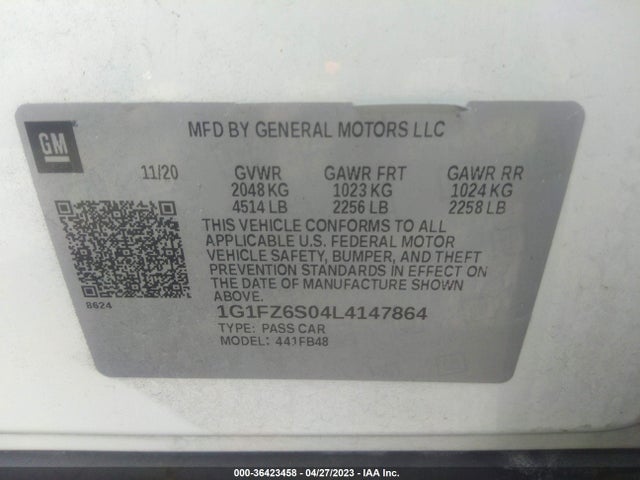 Chevrolet Bolt Ev Premier 2020 1G1FZ6S04L4147864 Image 9