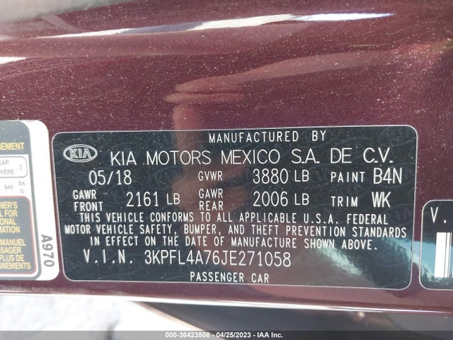 KIA FORTE LX 2018 3KPFL4A76JE271058 Image 9