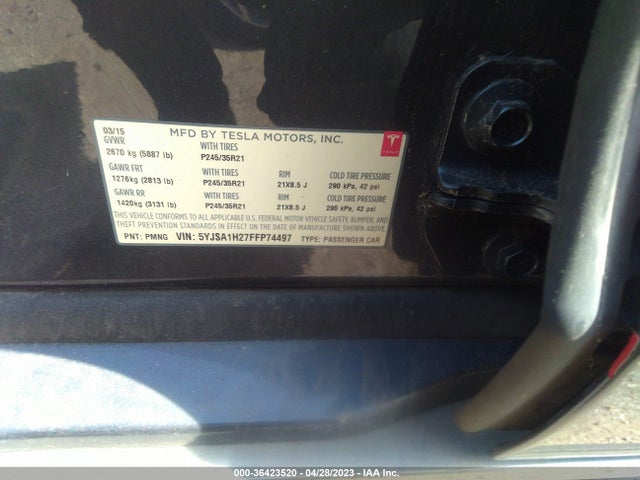 5YJSA1H27FFP74497 Tesla Model S 85d/p85d/70d/90d/p90d