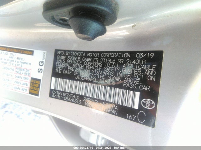 Toyota COROLLA LE 2020 JTDEPRAE2LJ018806 Image 10