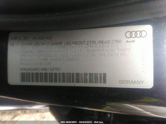 WAUH2AFC1HN134791 Audi A6 Prestige