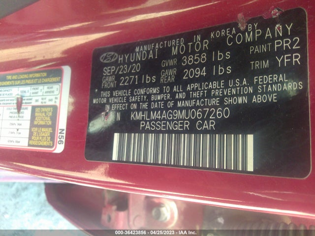Hyundai ELANTRA SEL 2021 KMHLM4AG9MU067260 Image 8