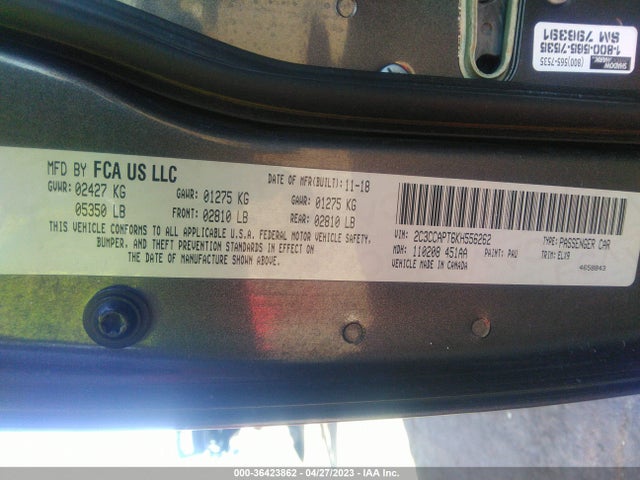 2C3CCAPT6KH556262 Chrysler 300 300c