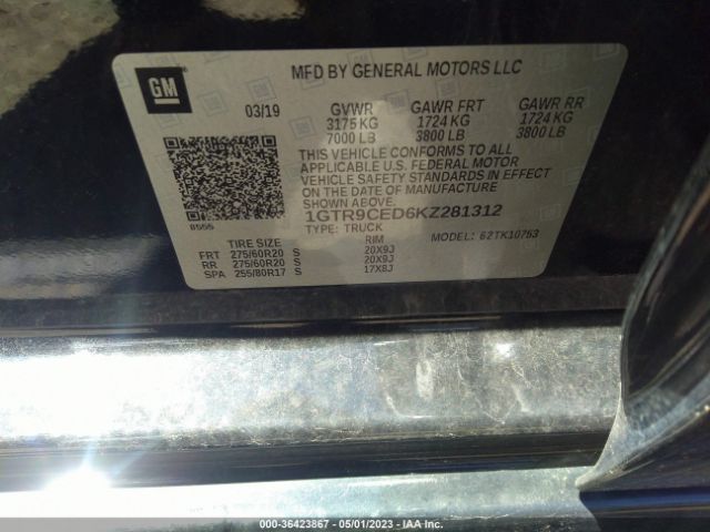 1GTR9CED6KZ281312 GMC Sierra 1500 Elevation