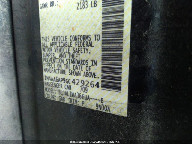 1N4AA6AP9GC429264 Nissan Maxima 3.5 Sr