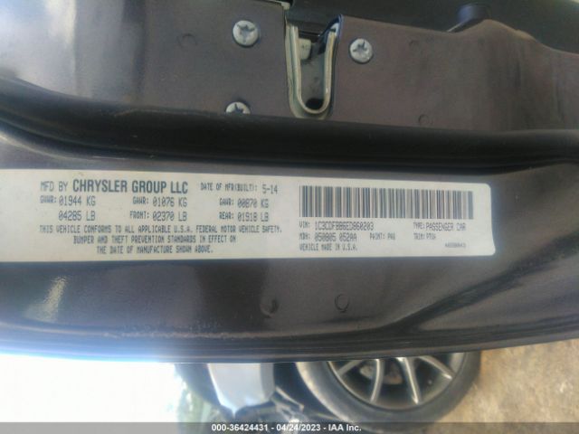 1C3CDFBB6ED860203 Dodge DART SXT