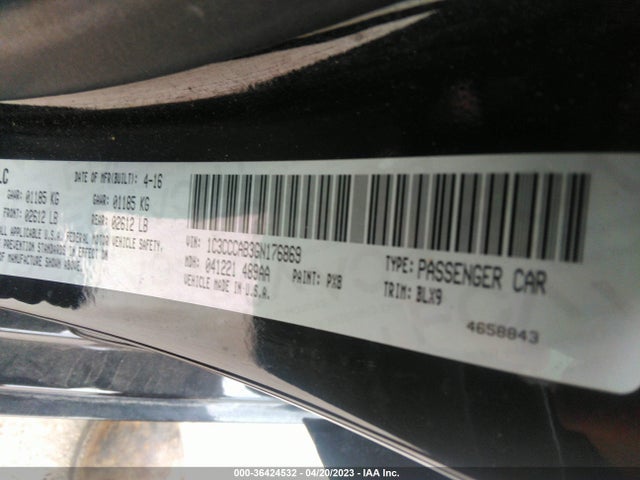 1C3CCCAB3GN176869 Chrysler 200 Limited