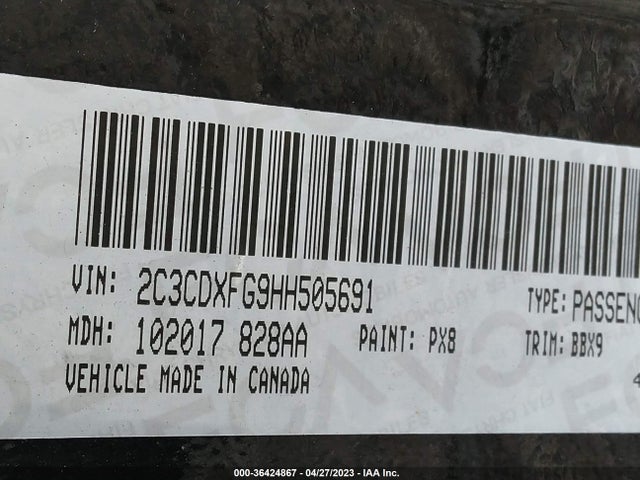 Dodge Charger Se 2017 2C3CDXFG9HH505691 Image 9