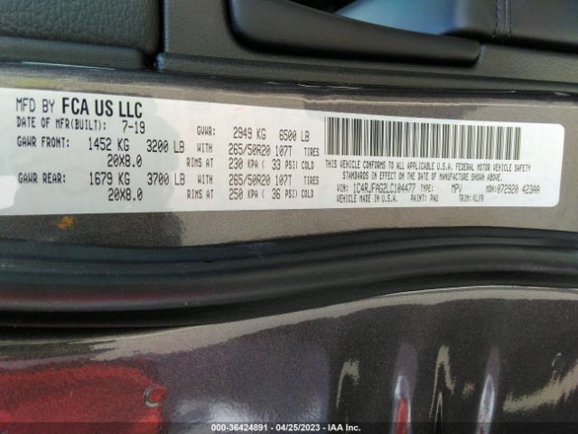 1C4RJFAG2LC104477 Jeep Grand Cherokee Altitude