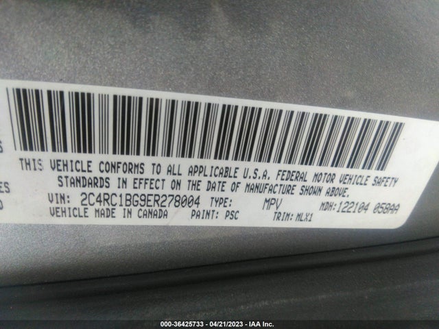 2C4RC1BG9ER278004 Chrysler Town & Country Touring