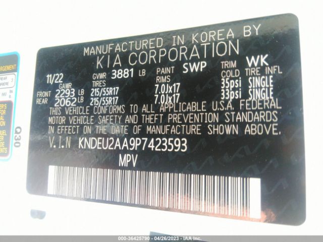 KNDEU2AA9P7423593 KIA SELTOS S