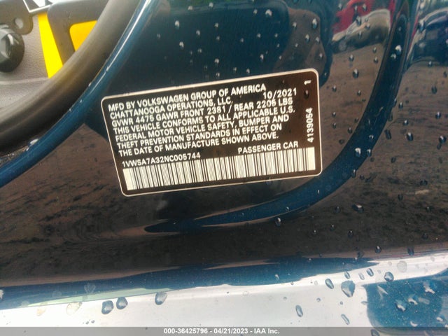1VWSA7A32NC005744 Volkswagen Passat 2.0t Se