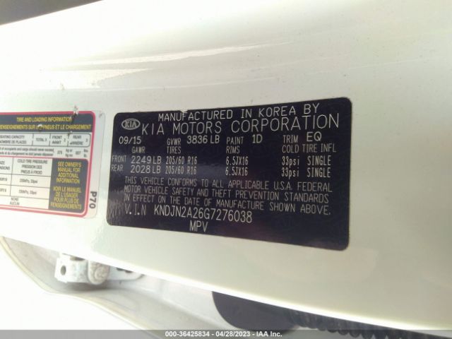 KNDJN2A26G7276038 KIA Soul Base