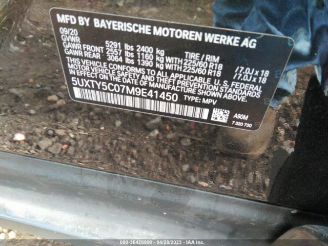 5UXTY5C07M9E41450 BMW X3 Xdrive30i