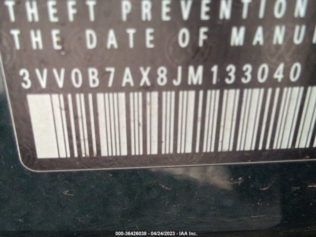 3VV0B7AX8JM133040 Volkswagen TIGUAN S