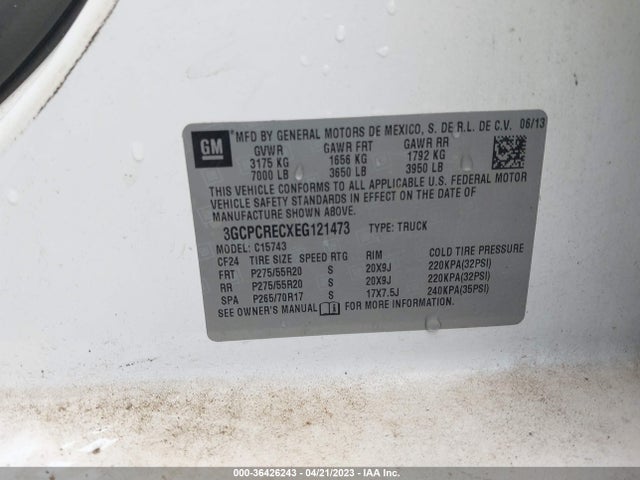Chevrolet Silverado 1500 Lt 2014 3GCPCRECXEG121473 Image 9