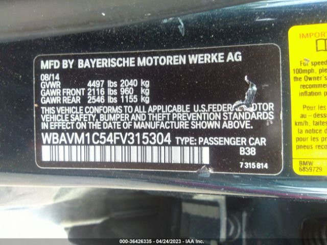 WBAVM1C54FV315304 BMW X1 Sdrive28i
